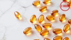 Aliments riches en oméga-3 : huile de lin, graines de chia, sardines, noix et verdure pour soutenir la santé du cerveau, du cœur et des émotions.