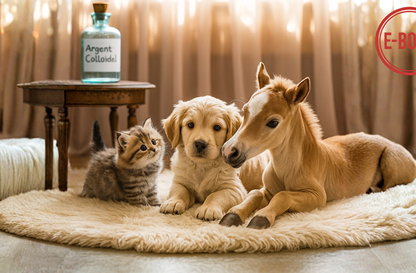 E-book Argent colloïdal pour animaux – guide pratique pour le chien, le chat et le cheval.