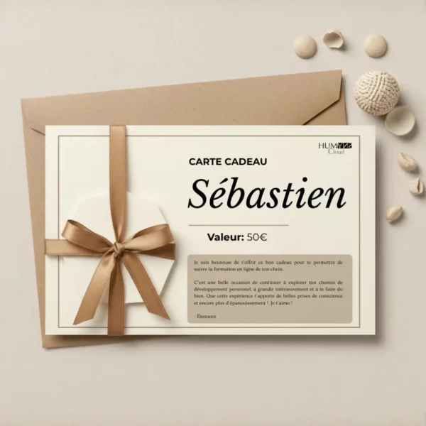 Bon cadeau Humans Cloud – Offrez du sens, du bien-être et le luxe d’un moment pour soi.