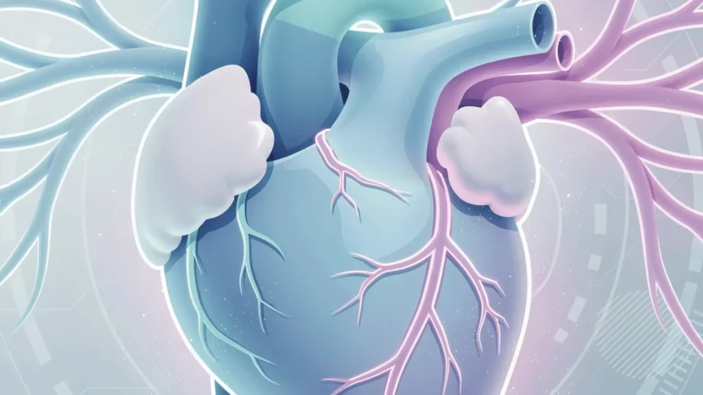Illustration numérique d'un cœur stylisé pour accompagner le guide d'anamnèse essentiel aux praticiens.