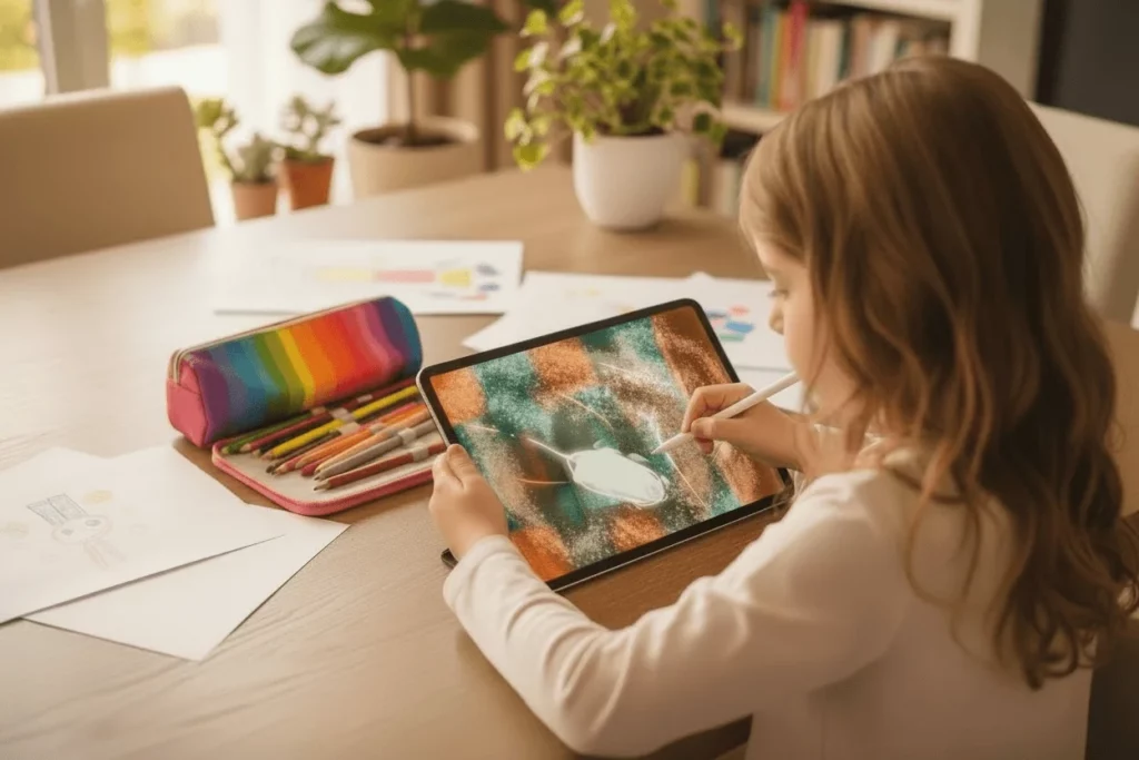 dessiner ses émotions passion enfant dessin tablette créativité atelier sensart art thérapie dessin numérique sylvie roduit