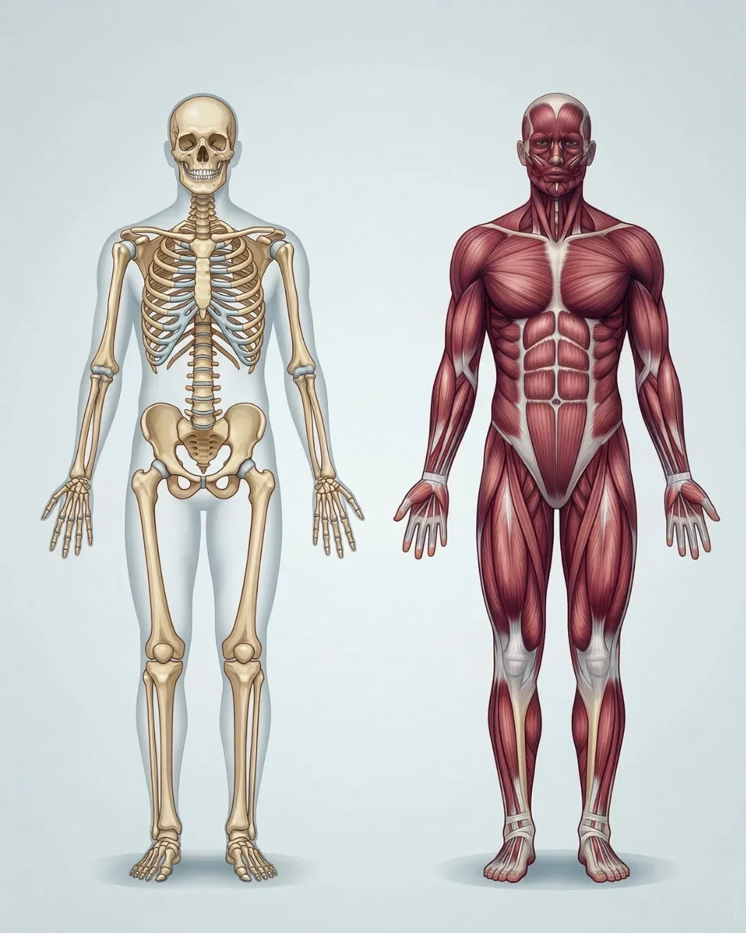 cours anatomie corps humain schéma squelette et muscles formation anatomie